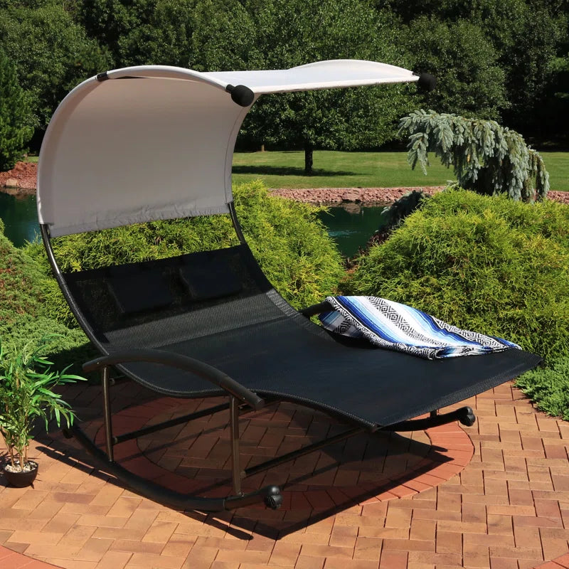 Chatteris Outdoor Powder Coated Steel Chaise Lounge