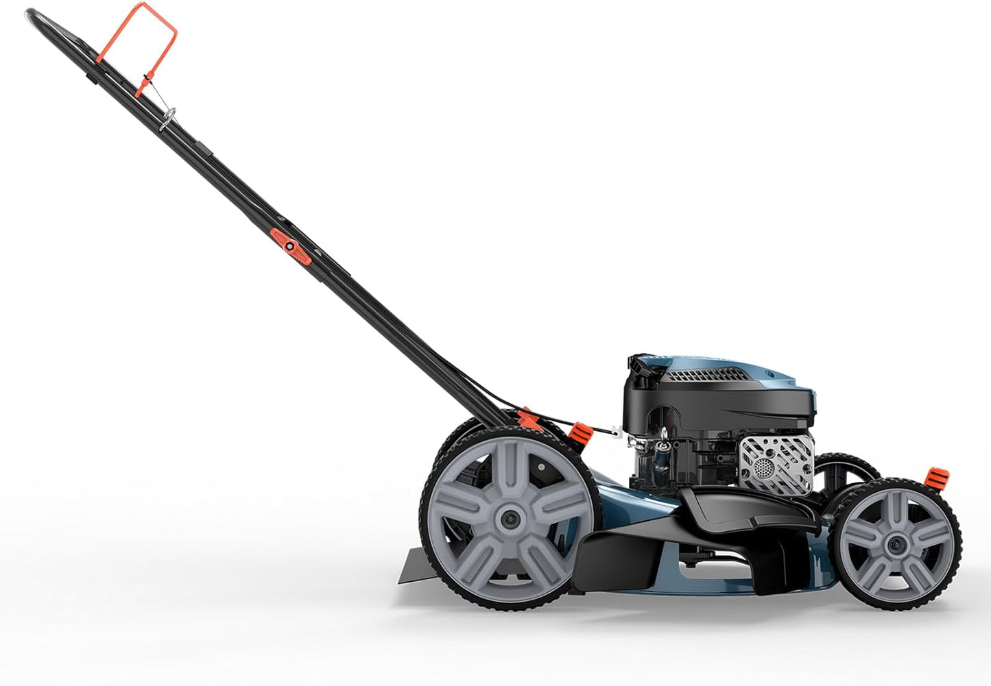 144 Cc Gas Lawn Mower, 21 Inch 2-In-1 Push with Mulching and Side Discharge, 4-Cycle Engine, 6 Position Cutting Height Adjustment for Yard and Garden (LSPG-L6)