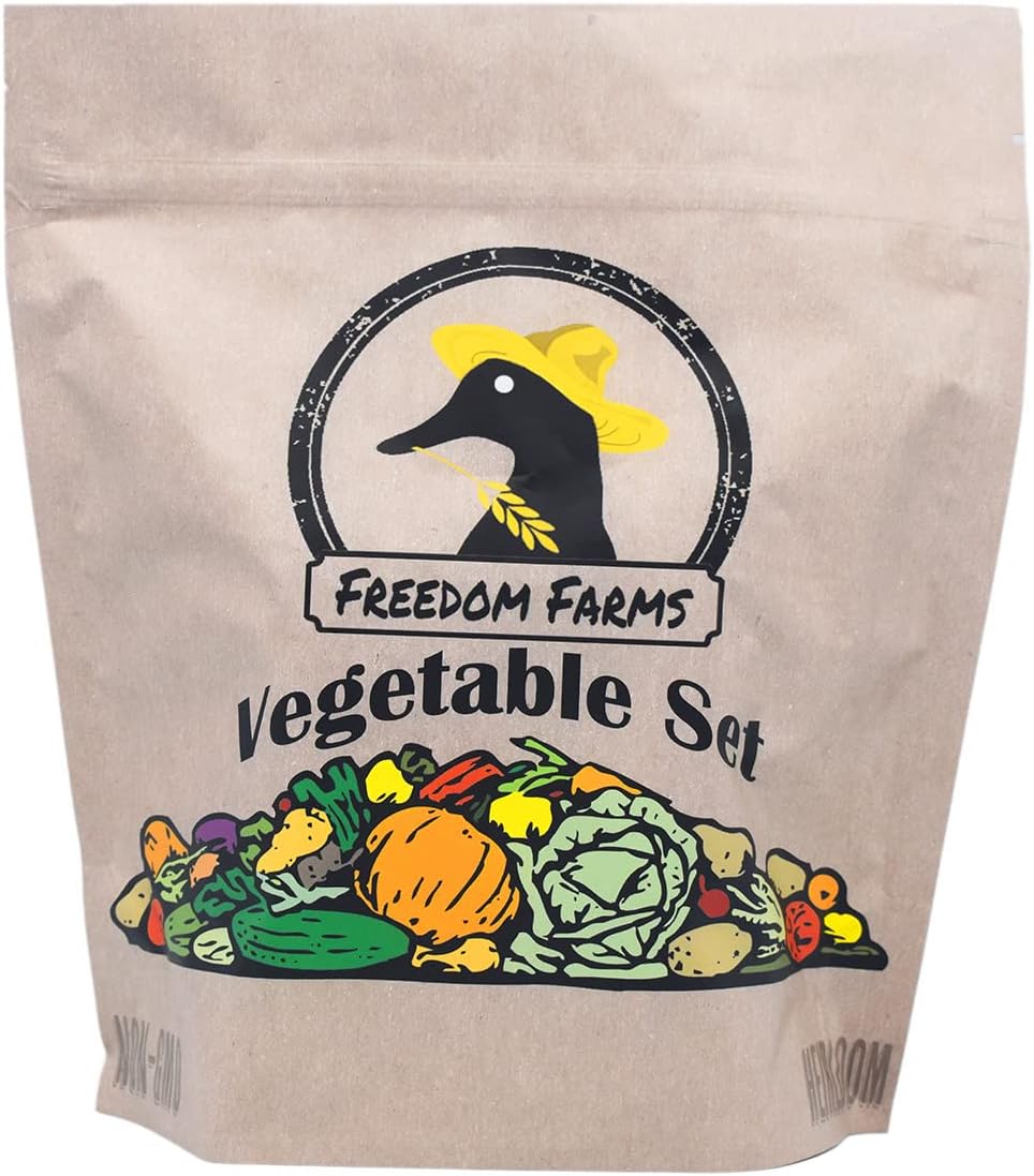 Set of 43 Assorted Vegetable & Herb Seed Packets - over 10,000 Seeds! - Includes Mylar Storage Bag - Deluxe Garden Heirloom Seeds - 100% Non-Gmo