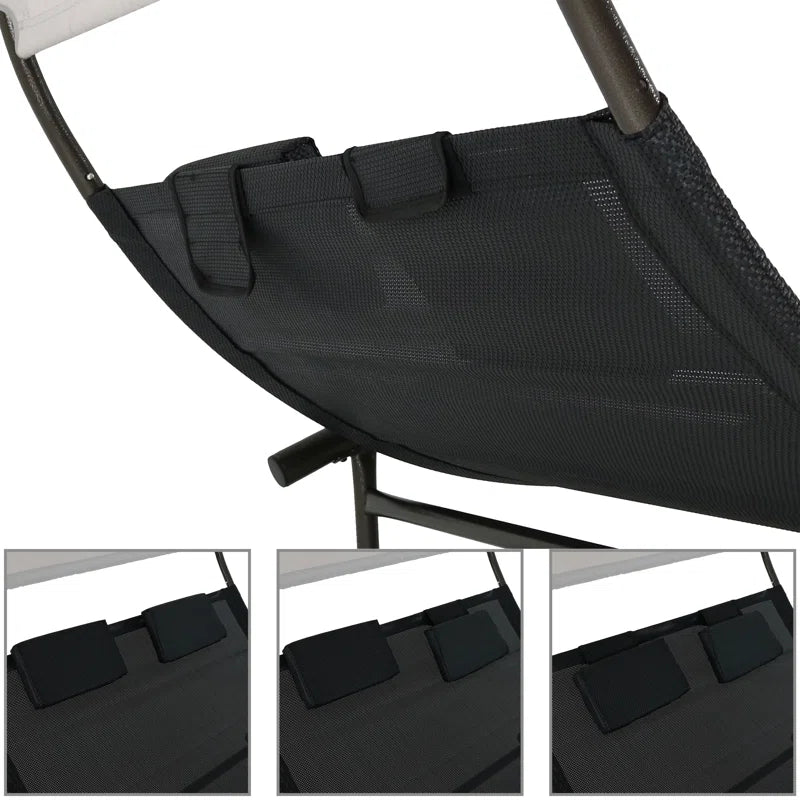 Chatteris Outdoor Powder Coated Steel Chaise Lounge