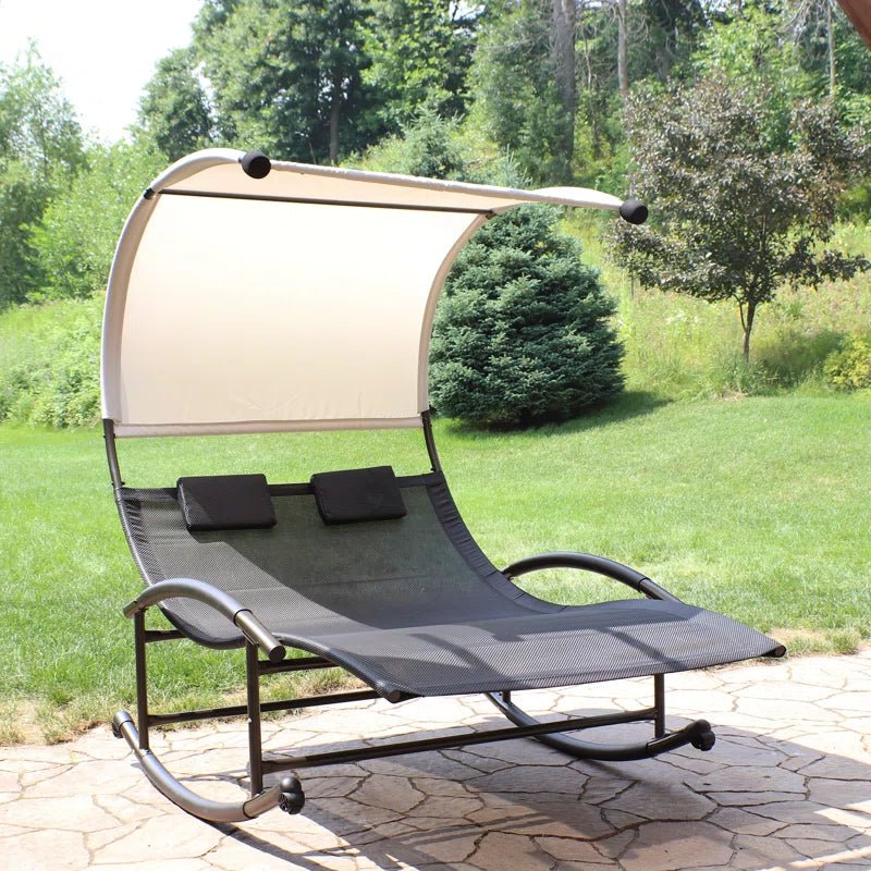 Chatteris Outdoor Powder Coated Steel Chaise Lounge