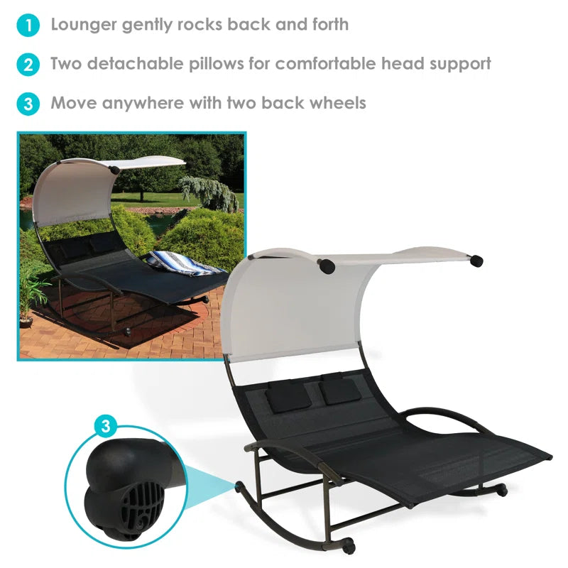 Chatteris Outdoor Powder Coated Steel Chaise Lounge