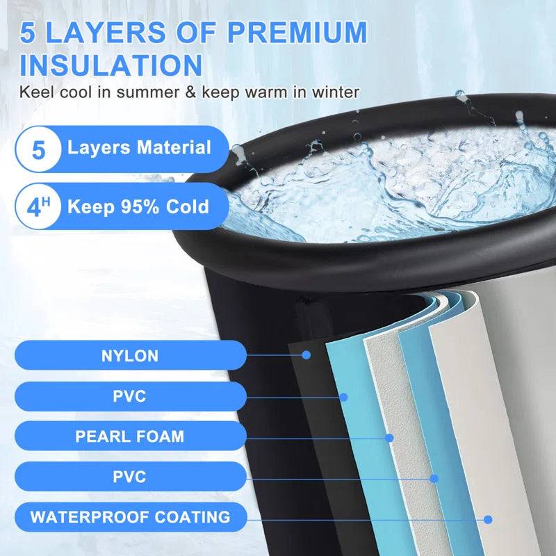 Outdoor and Indoor Ice Bath Tub with Storage Bag
