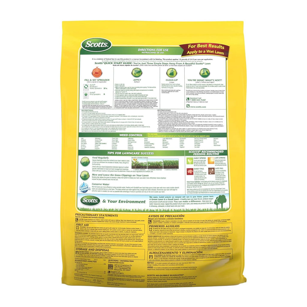 Turf Builder Weed & Feed3, Weed Killer plus Lawn Fertilizer, Controls Dandelion and Clover, 5,000 Sq. Ft., 14.29 Lbs.