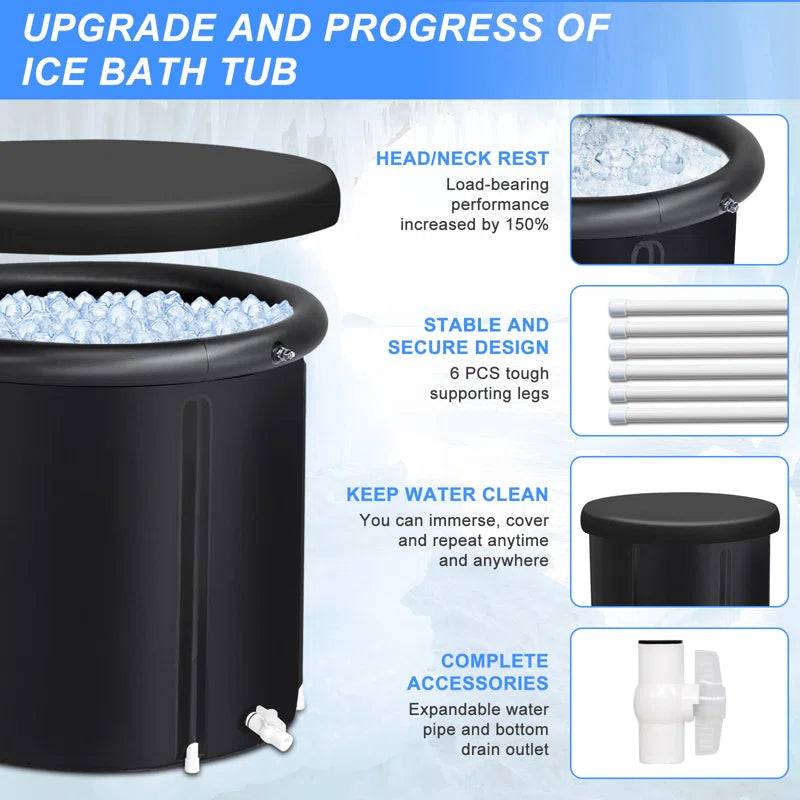 Outdoor and Indoor Ice Bath Tub with Storage Bag
