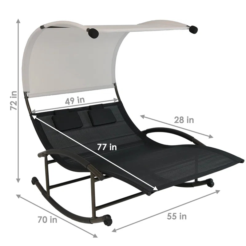 Chatteris Outdoor Powder Coated Steel Chaise Lounge