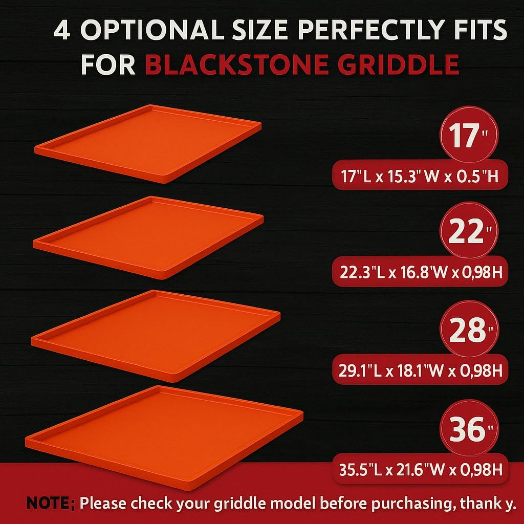 36" Silicone Griddle Cover Mat for Blackstone Griddle 36 Inch –Hermetic Protection from Rust & Debris All Year, Fits All Blackstone 36 Inch Models -Heavy Duty Food Grade Silicone