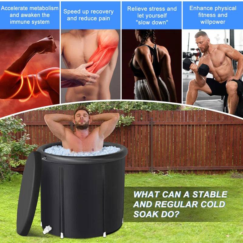 Outdoor and Indoor Ice Bath Tub with Storage Bag