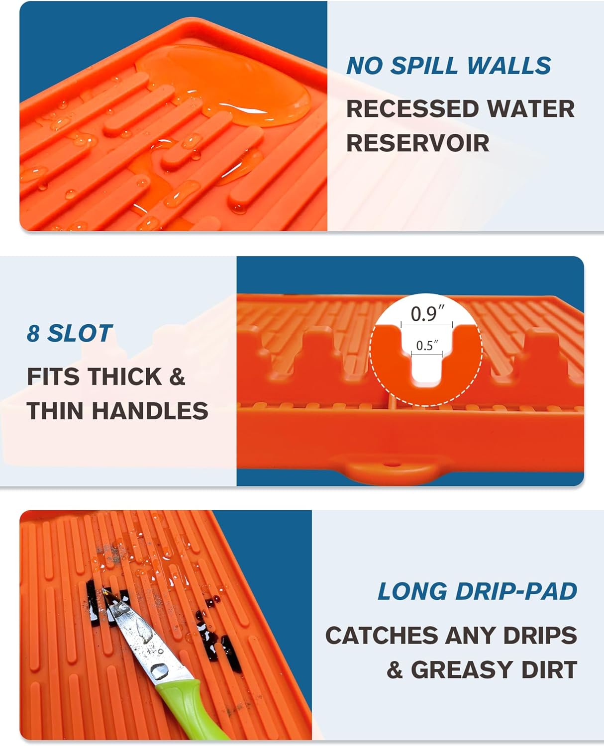 Silicone Griddle Tools Mat for Blackstone, Heat Resistant Spatula Mat