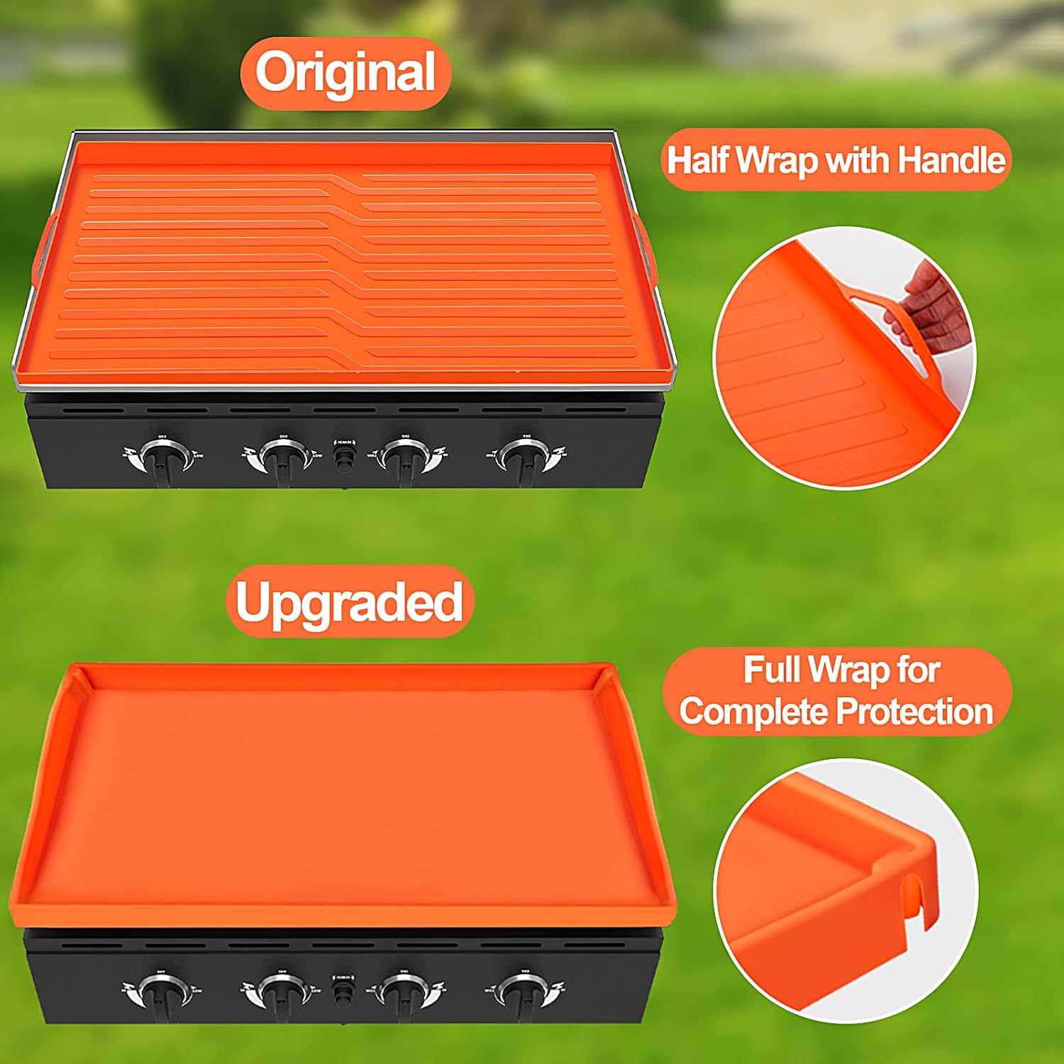 36 Inch Silicone Griddle Cover for Blackstone, Full-Wrap 36" Griddle Mat Protective Grill for Blackstone Protector Accessories Kit, Protect from Rust, Rodents, Insects, Debris
