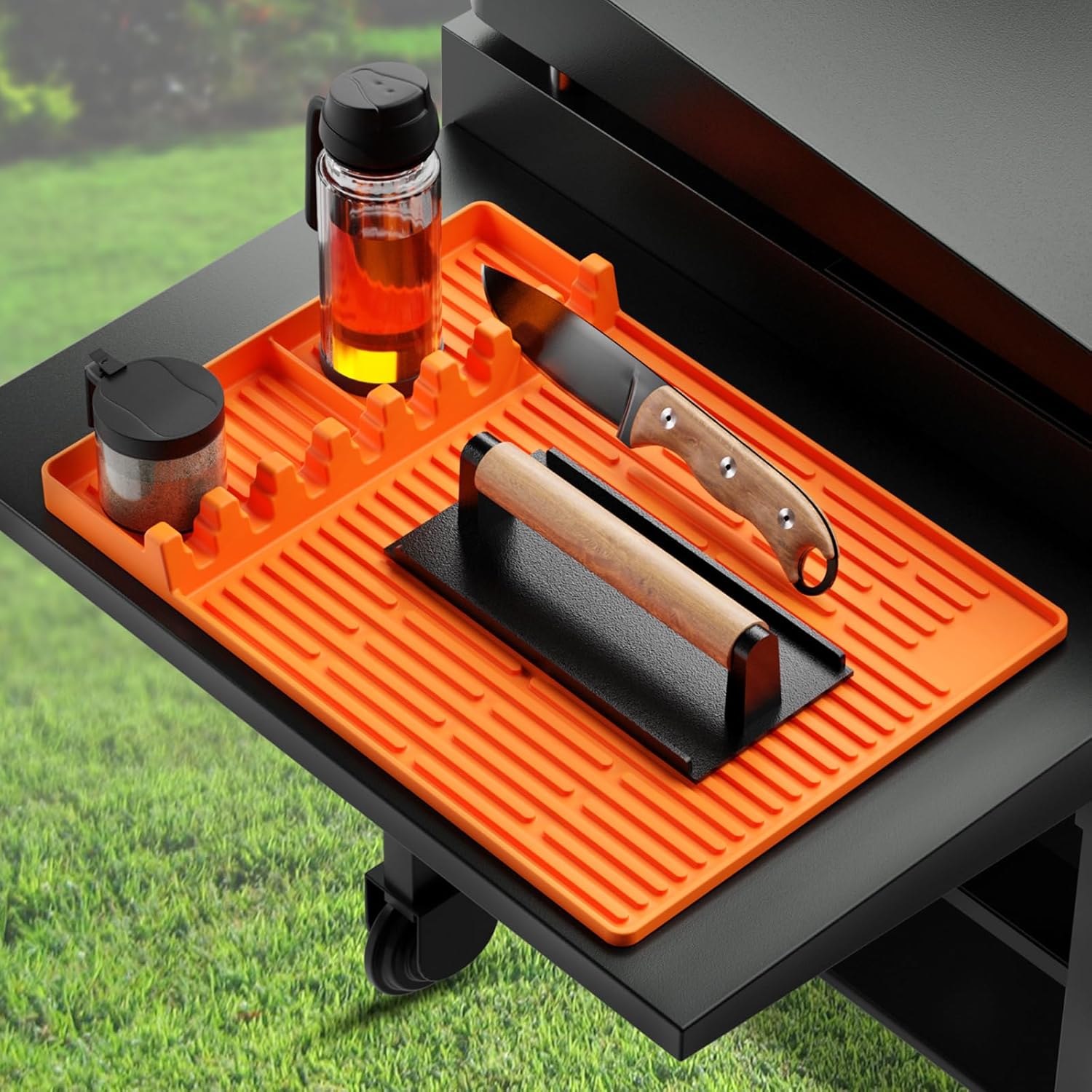 Silicone Griddle Tools Mat for Blackstone, Heat Resistant Spatula Mat