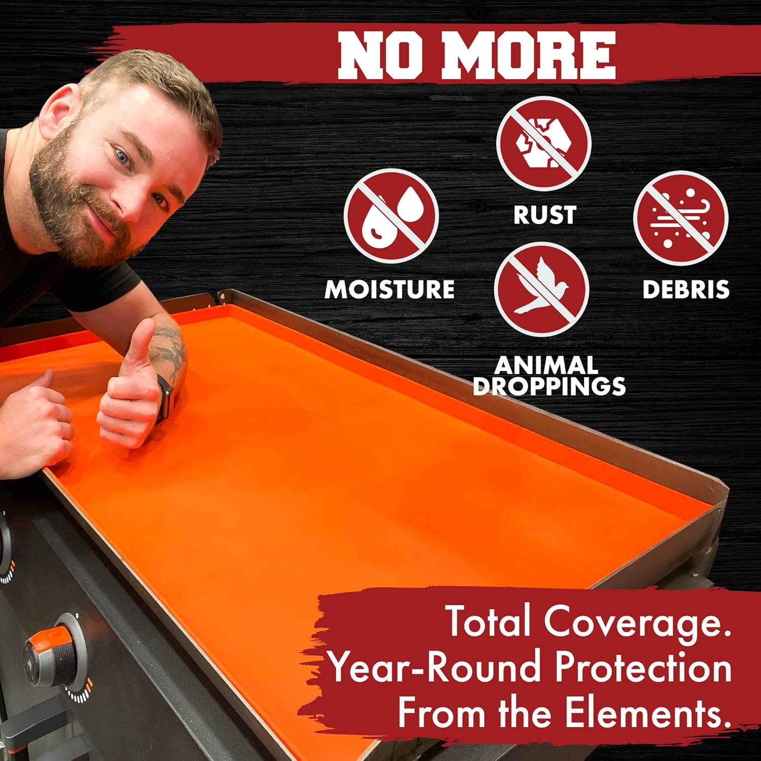 36" Silicone Griddle Cover Mat for Blackstone Griddle 36 Inch –Hermetic Protection from Rust & Debris All Year, Fits All Blackstone 36 Inch Models -Heavy Duty Food Grade Silicone