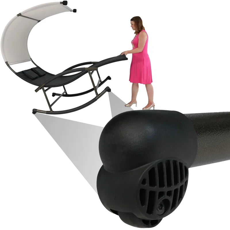 Chatteris Outdoor Powder Coated Steel Chaise Lounge