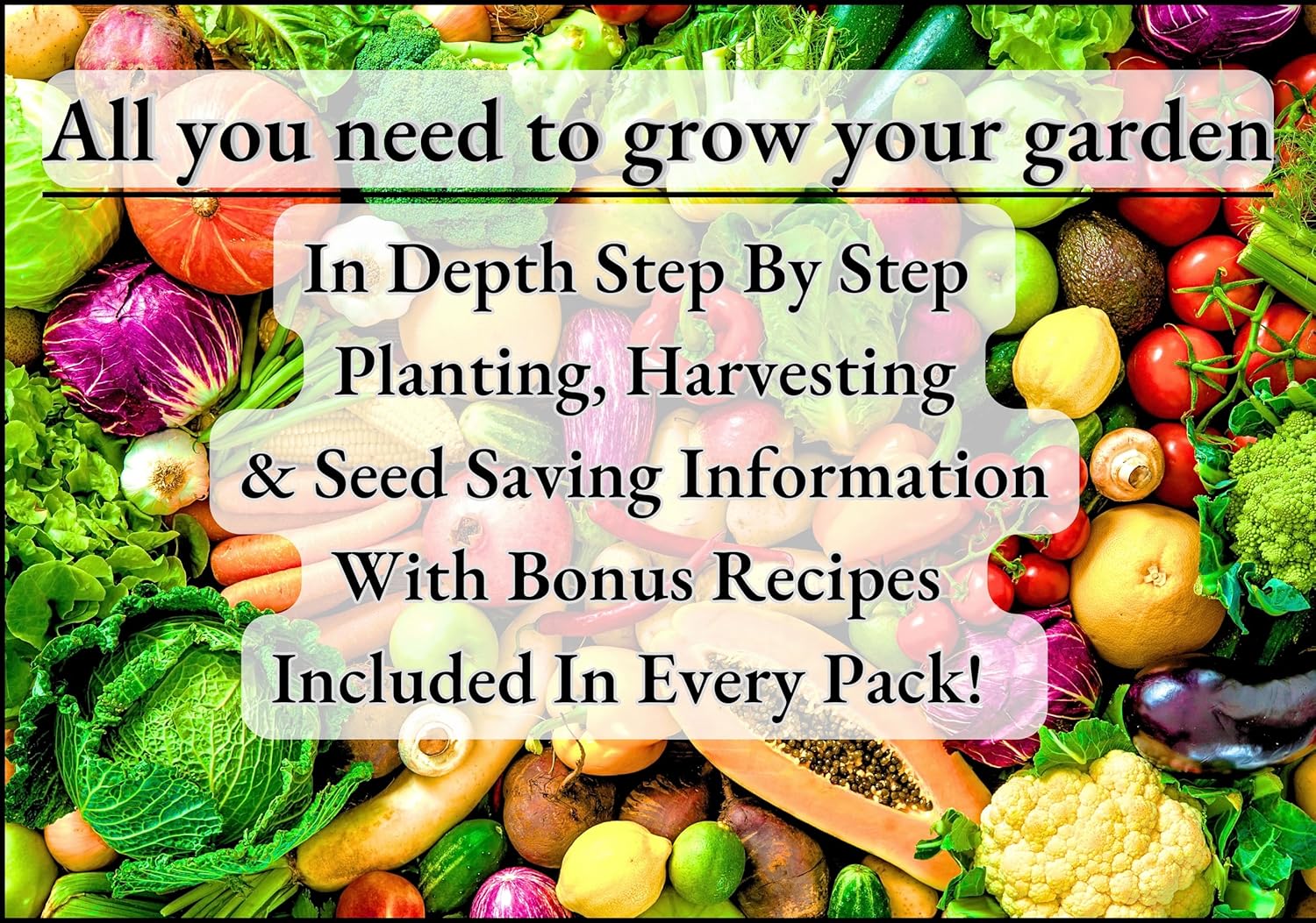 100 Seed Packets, 50 Varieties: Ultimate Seed Vault for Home Food Security & Abundant Gardens by