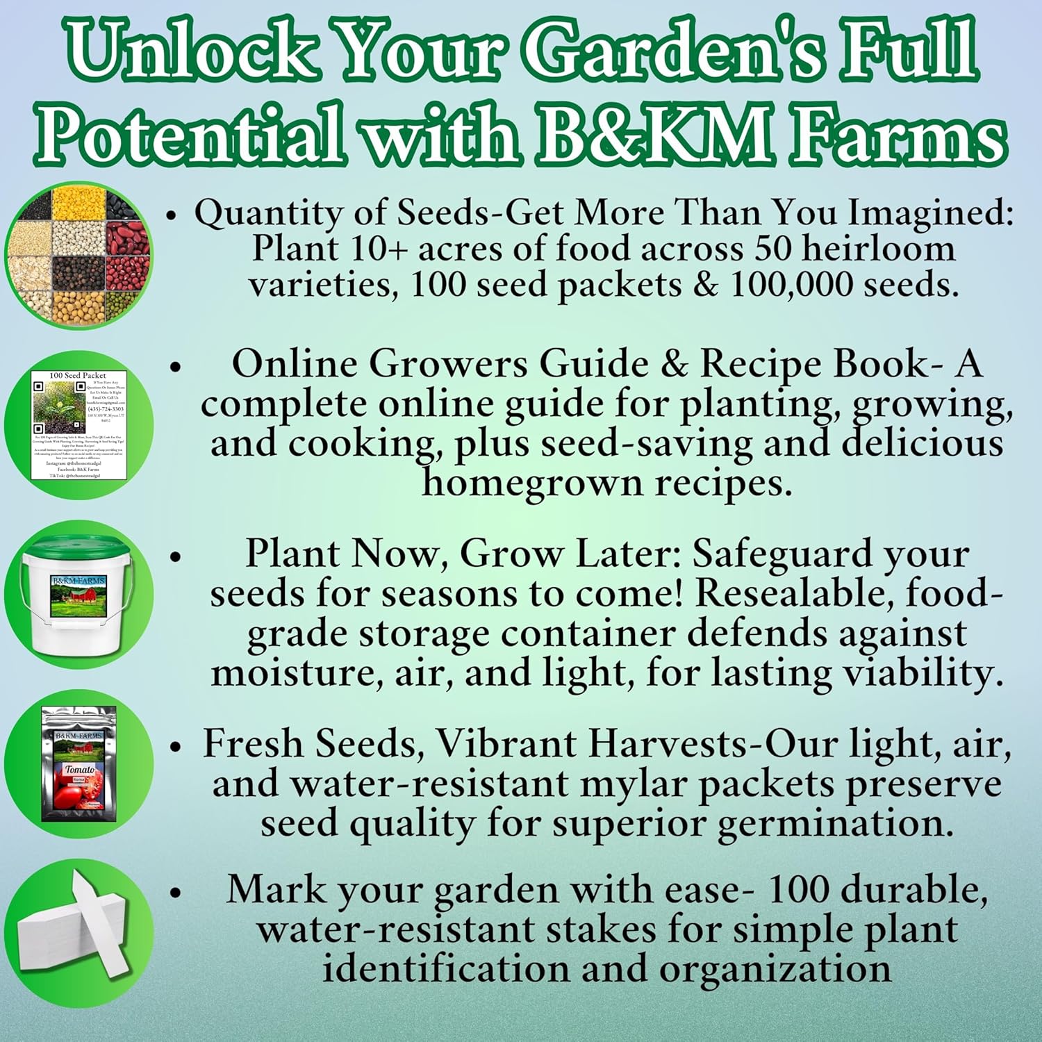 100 Seed Packets, 50 Varieties: Ultimate Seed Vault for Home Food Security & Abundant Gardens by