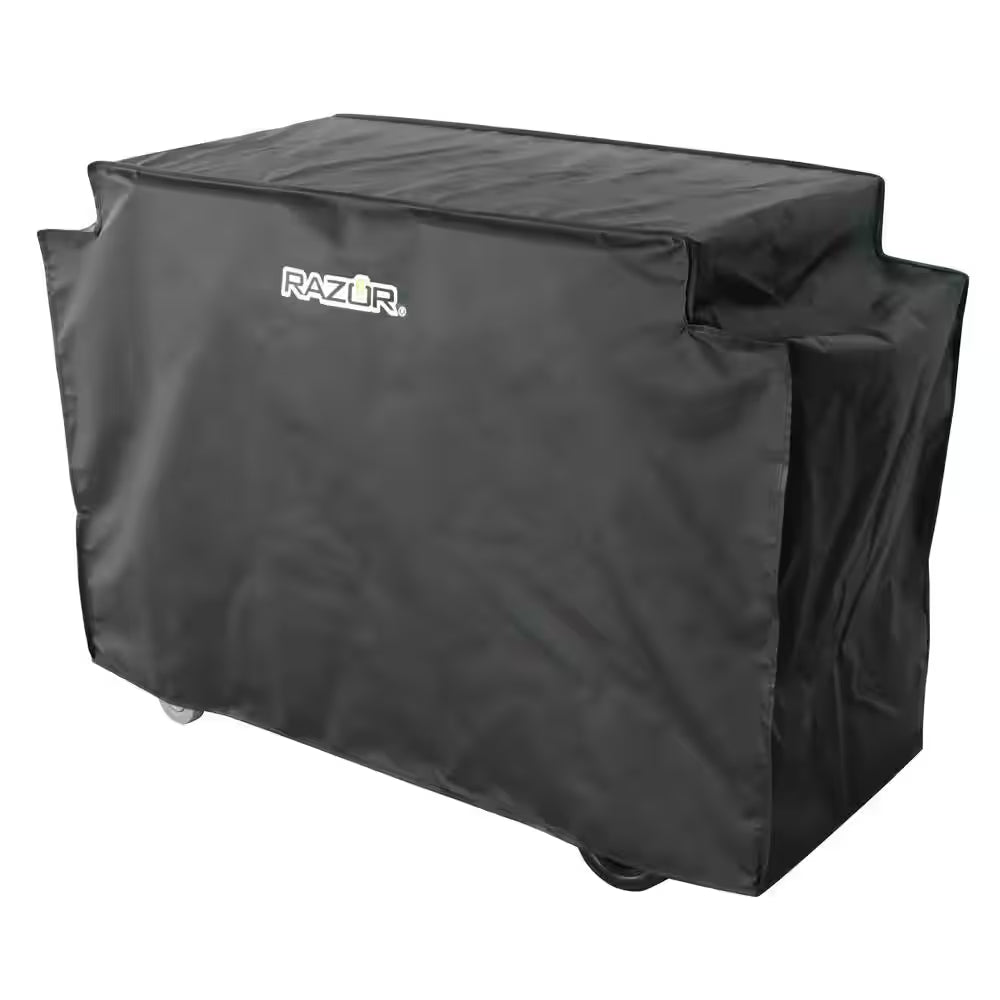 37 In. 4-Burner Portable Propane Gas Griddle Flat Top Grill in Black with Foldable Shelves and Cover