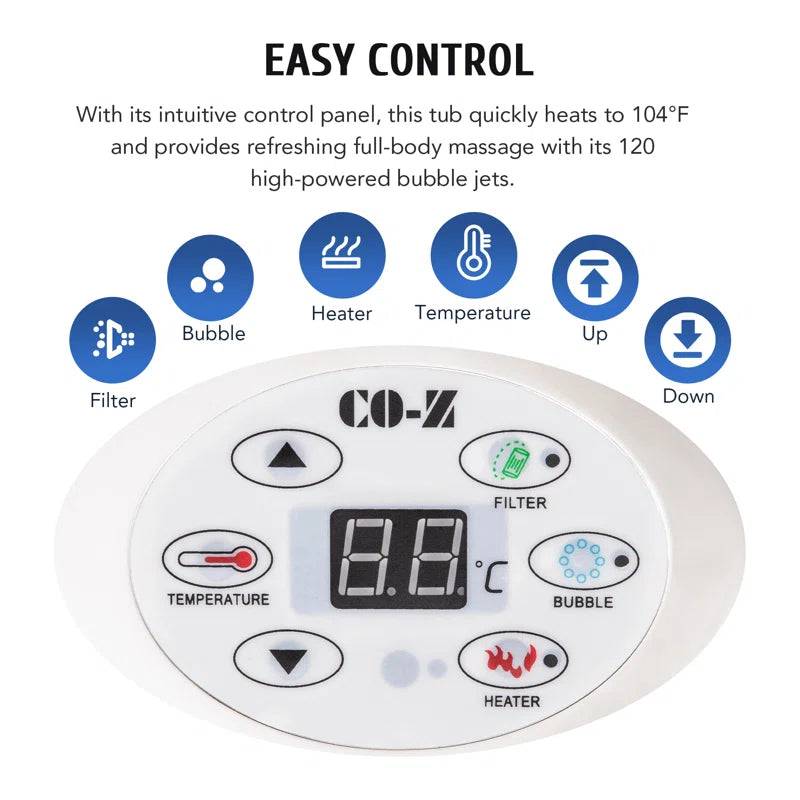 2-4 - Person 120 - Jet Vinyl Inflatable Hot Tub