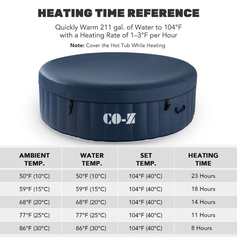 2-4 - Person 120 - Jet Vinyl Inflatable Hot Tub