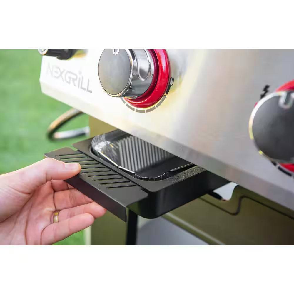 Daytona 4-Burner Propane Gas Grill 36 In. Flat Top Griddle in Black with Stainless Steel Lid