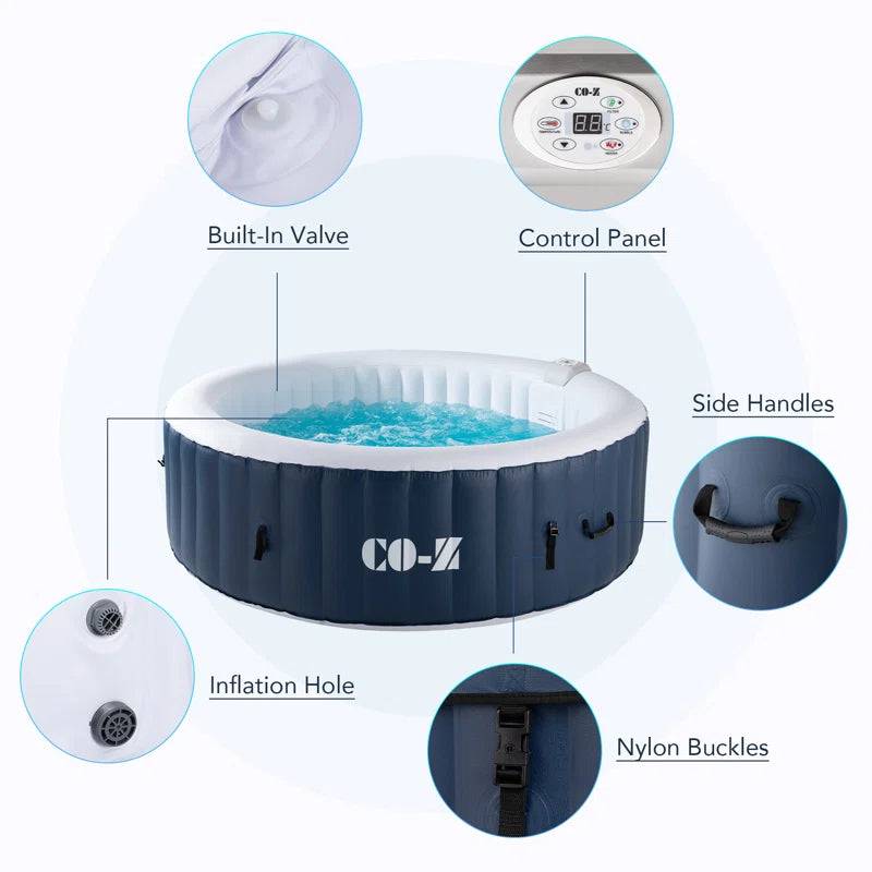 2-4 - Person 120 - Jet Vinyl Inflatable Hot Tub